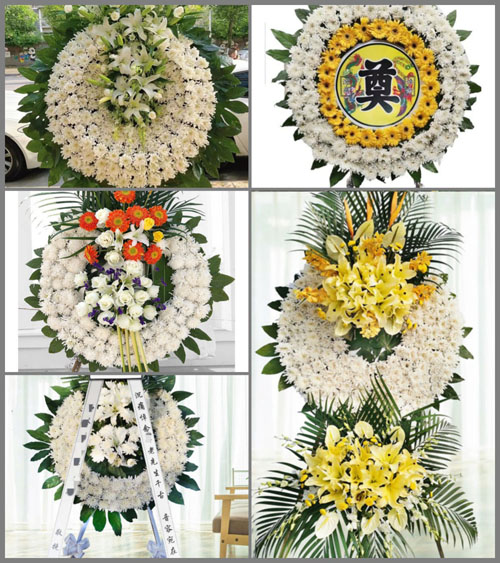湖北孝感市大悟县黄站镇团冲村花圈速递